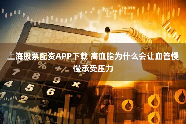 上海股票配资APP下载 高血脂为什么会让血管慢慢承受压力
